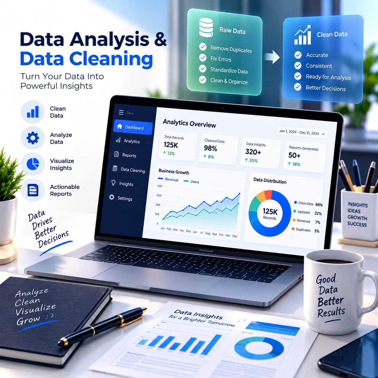 Data Analysis and Data Cleaning Services by HDS Tech Solutions