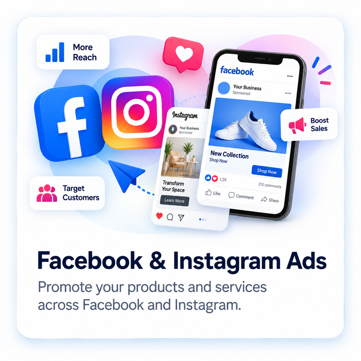 Facebook and Instagram Meta Ads Advertising
